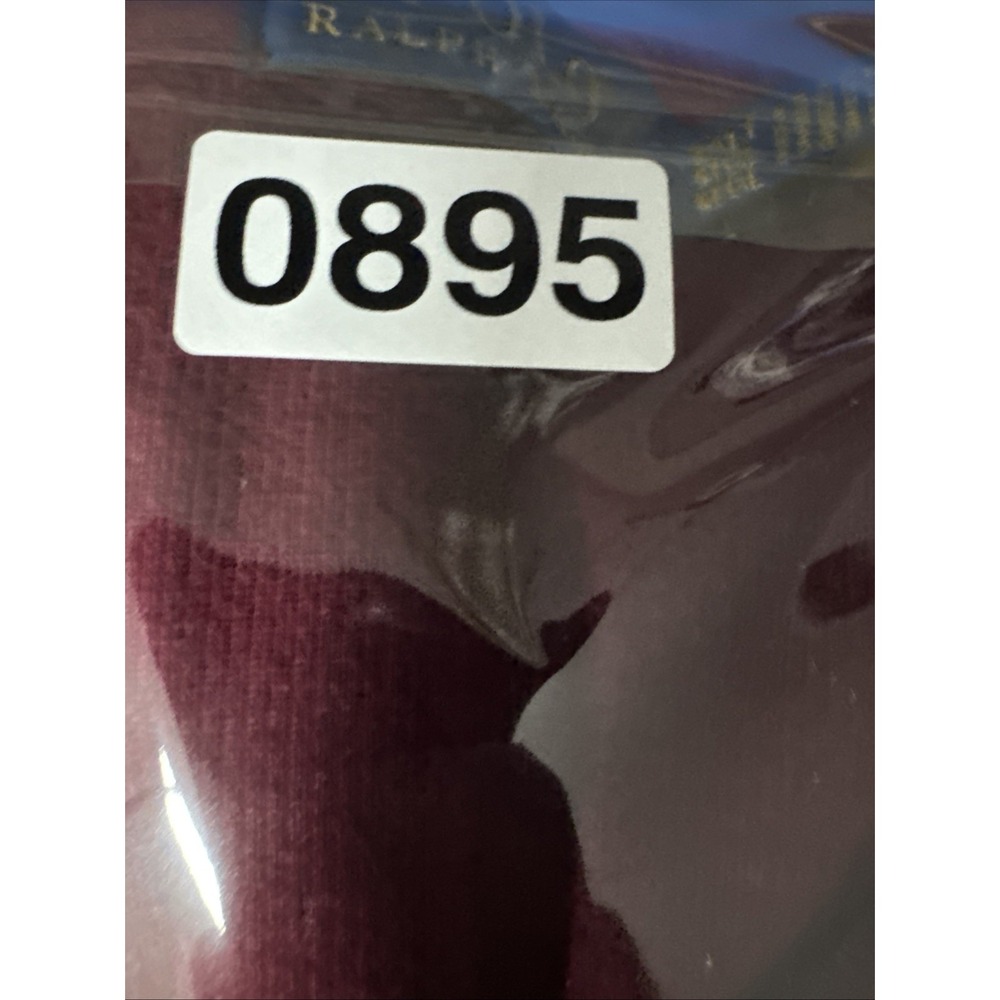 Polo Ralph Lauren Mens 4XLT Big Tall Quarter Zip Pullover Burgundy Cotton - Picture 9 of 9